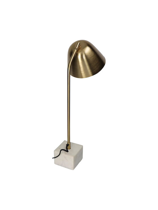 ArteLibre Metal Lampă de masă cu Abajur Auriu și Bază Alb