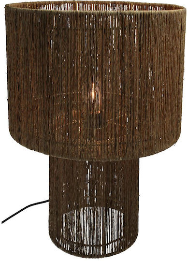 ArteLibre Vintage Table Lamp from Rope with Beige Shade and Base