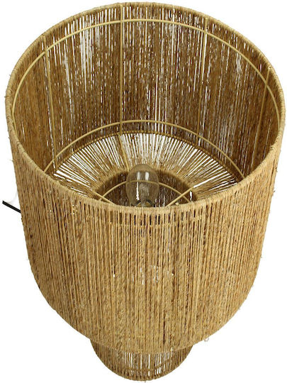 ArteLibre Vintage Table Lamp from Rope with Beige Shade and Base