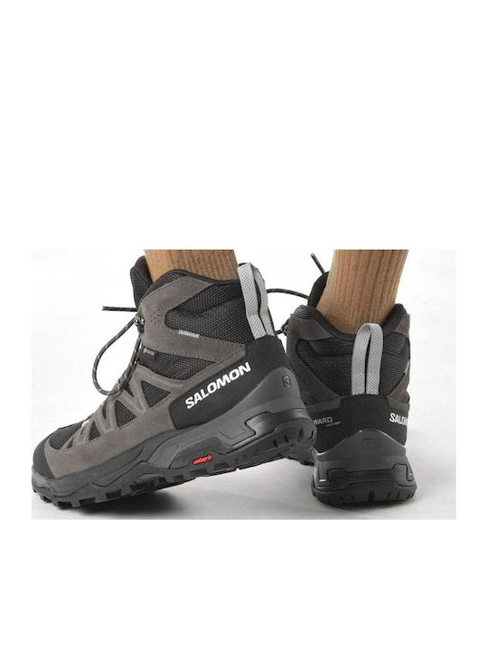 Salomon X Ward Mid GTX Men's Waterproof Hiking Boots with Gore-Tex Membrane Black