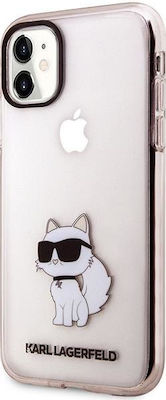 Karl Lagerfeld Ikonik Choupette Plastic / Silicone Back Cover Pink (iPhone 11)