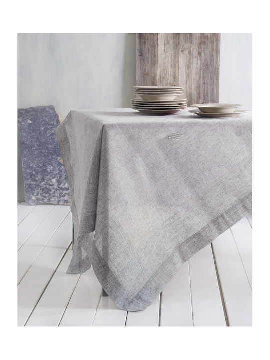 Rythmos Roan Cotton & Polyester Checkered Tablecloth Gray 140x140cm