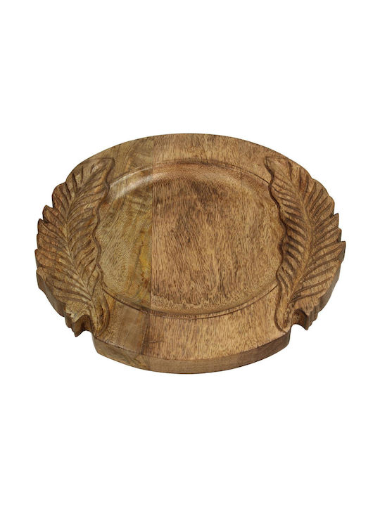 ArteLibre Wooden Round Decorative Tray 30x30x2.5cm