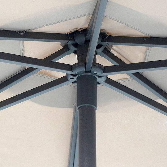 Professional Umbrella Floor Round Aluminum Nagida Charcoal with Steering Wheel D3m 218-000007
