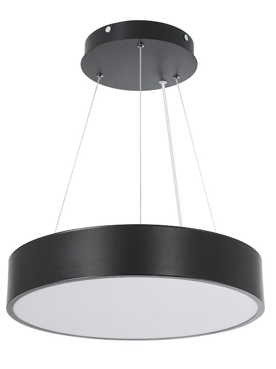 GloboStar Burton 61200-S Mount Ceiling Light 40cm Black with Integrated LED and Remote Control