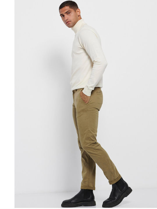 Garage Fifty5 Pantalon Bărbătesc Chino Bej