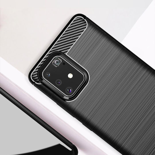 Techsuit Carbon Back Cover Silicone Black (Galaxy S10 Lite)