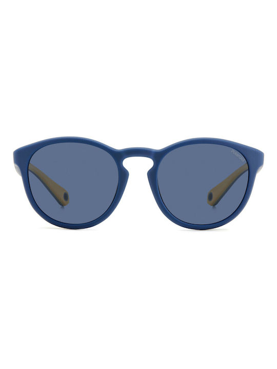 Polaroid Men's Sunglasses with Blue Plastic Frame and Blue Polarized Lens PLD7050/S PJP/C3