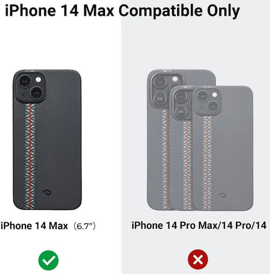 Pitaka Fusion Weaving Задна корица Aramid Fiber 0.95мм Rhapsody (iPhone 14 Plus)