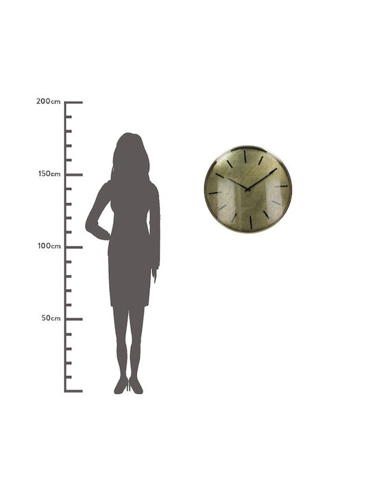 ArteLibre Wall Clock Metallic Gold Ø60cm
