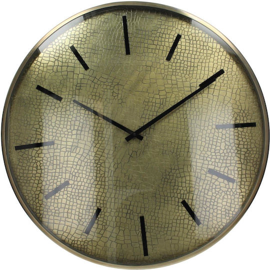 ArteLibre Wanduhr Metallisch Gold Ø60cm