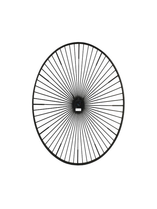 ArteLibre Ceas de Perete Metalic Negru Ø100cm