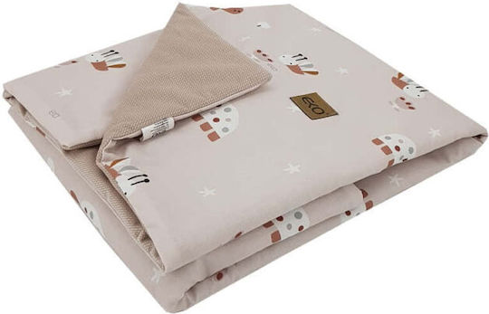 Ekokids Babydecken Wickeltücher für Kinderzimmer Beige Bienen 100x80cm