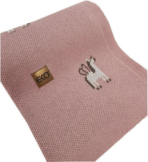 Ekokids Pătură Pepinieră Swaddling pături Pink Unicorn 100% bumbac Roz 100x80cm