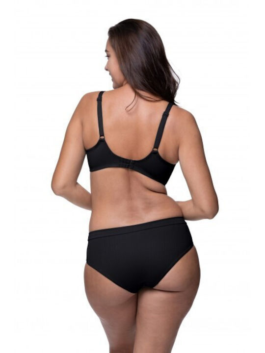 Dorina Padded Underwire Bikini Bra Curacao with Adjustable Straps Black