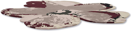 Ted Baker Magnolia Lucrat manual Covor Rotund Din lână Burgundy
