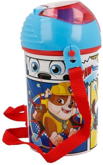 Stor Pop-Up Plastic Sticlă Pentru Copii Paw Patrol Cu Gura Pop-Up Multicolor 450ml