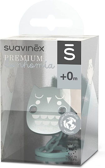 Suavinex Αλυσίδα Πιπίλας Bonhomia Owl από Πλαστικό Πράσινη