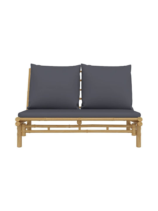 Zweisitziges Sofa Außenbereich Bamboo mit Kissen 115x85.5x73.5cm