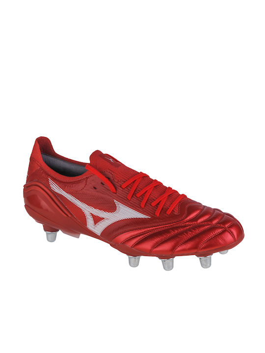 Mizuno Morelia Neo III Beta Elite Niedrig Fußballschuhe mit Stollen Rot