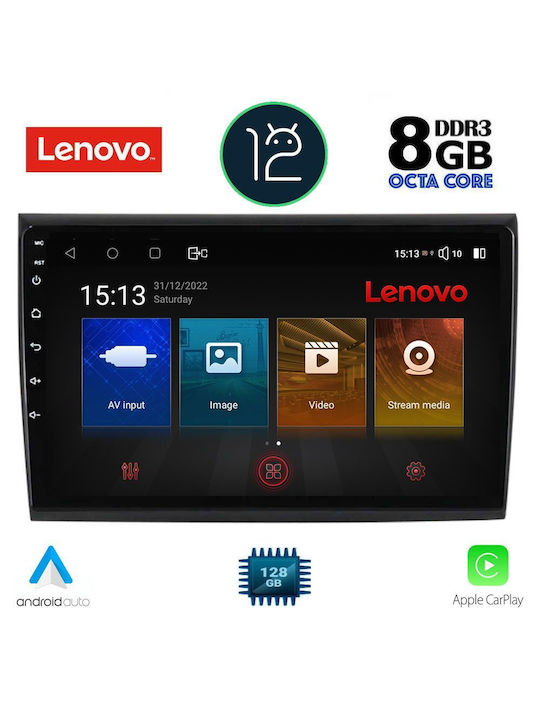 Lenovo Sistem Audio Auto pentru Fiat Felicitări 2007> (Bluetooth/USB/AUX/WiFi/GPS/Partitură) cu Ecran Tactil 9"