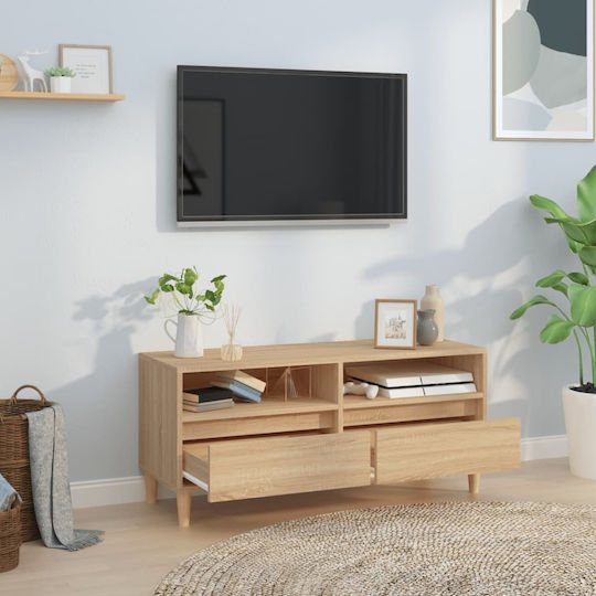 vidaXL TV-Ständer Beige M100xT34,5xH44,5cm