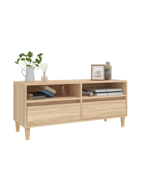 vidaXL TV-Ständer Beige M100xT34,5xH44,5cm