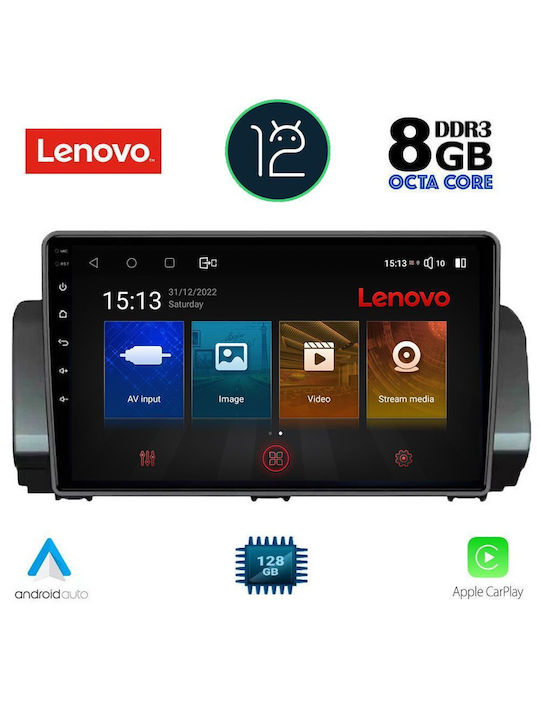 Lenovo Ηχοσύστημα Αυτοκινήτου για Dacia Logan / Sandero (Bluetooth/USB/AUX/WiFi/GPS) με Οθόνη Αφής 9"