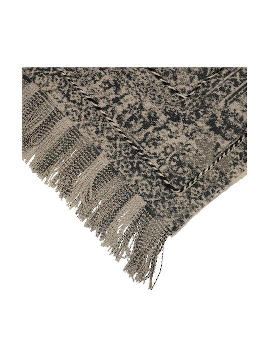 ArteLibre Vintage Grau Baumwolle Teppich Rechteckig Sommer Baumwolle Gray