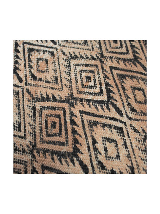 ArteLibre Piersică Bumbac Covor Rectangular Bumbac Bej Negru