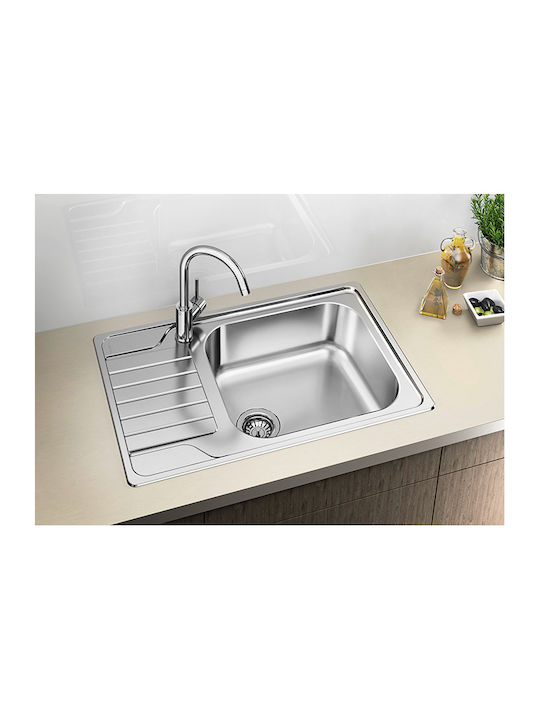 Blanco Dinas XL 6 S Compact 525121 Drop-In Sink Inox Brushed W78xD50cm Silver