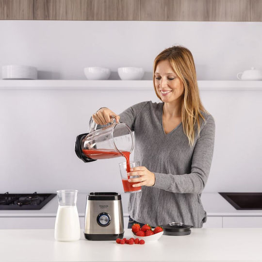 Taurus Magnum 1500 Mixer mit Glas-Kanäta 1,5 l 1500W Graue