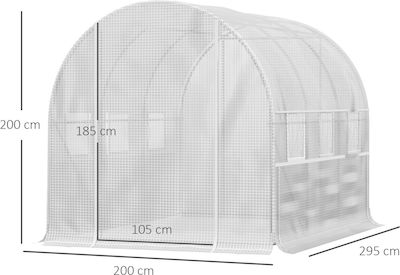 Outsunny 845-611WT Gewächshaus Tunnel 2.95x2x2m