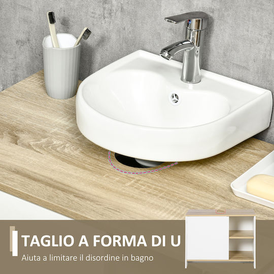 Kleankin Countertop without Sink L77xW45xH60cm White
