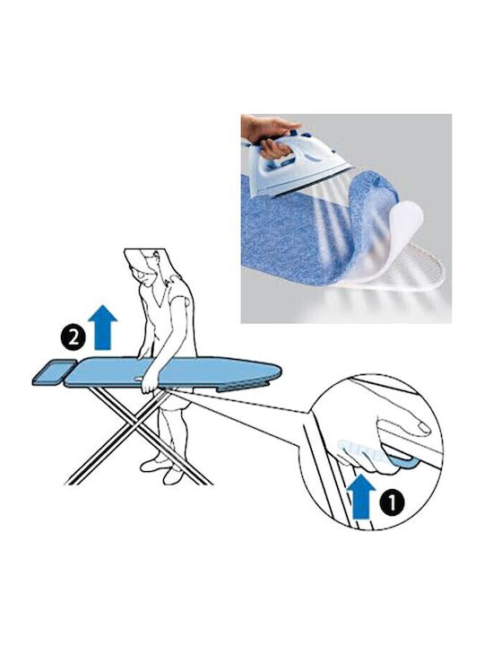 Neotechniki Εconomy Ironing Board for Steam Iron Foldable Blue 145x39cm