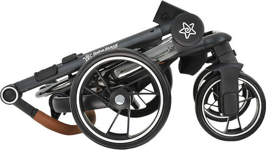 Bebe Stars Torro Adjustable 3 in 1 Baby Stroller Suitable for Newborn Gray 10.6kg