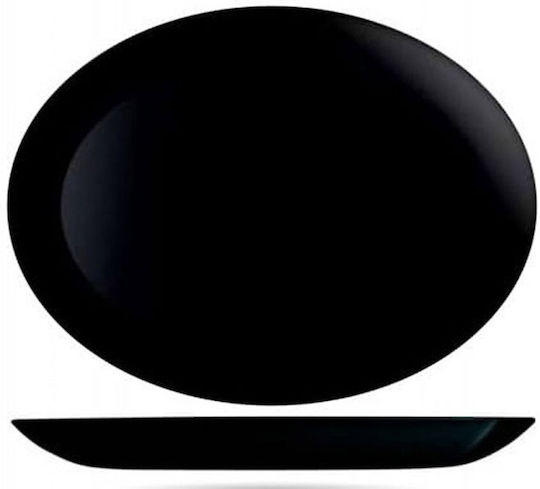 Luminarc Diwali Servierplatte Oval Glas Schwarz 33cm 1Stück Luminarc Diwali Servierplatte Oval Glas Schwarz 33cm 1Stück