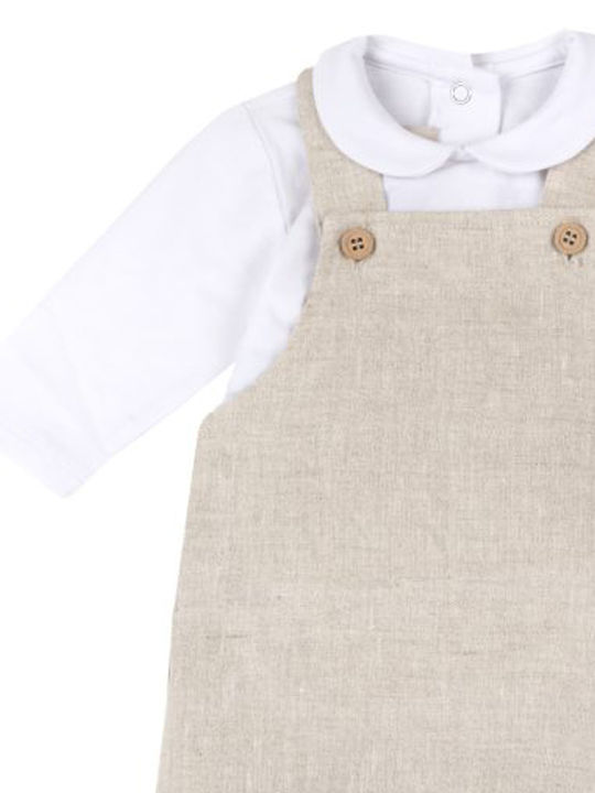 Chicco Kids Fabric Dungarees Beige