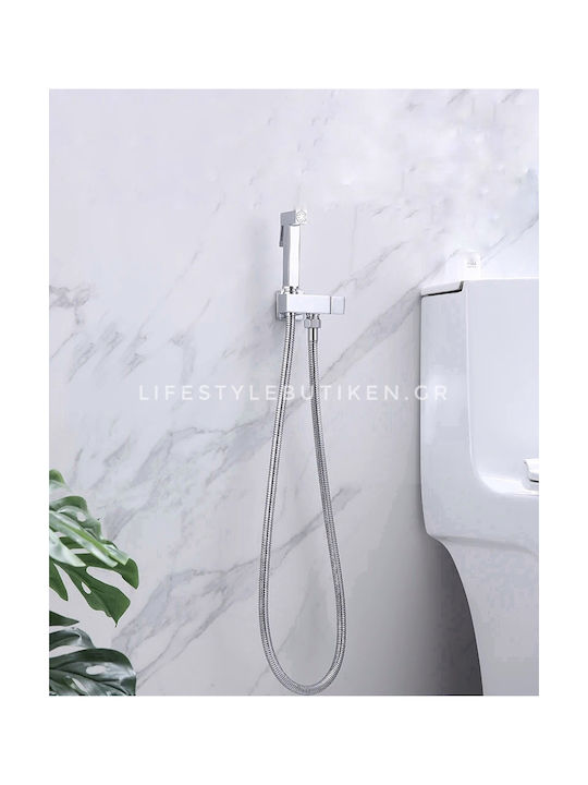 Stocco Wall Mounted Bidet Set Silver