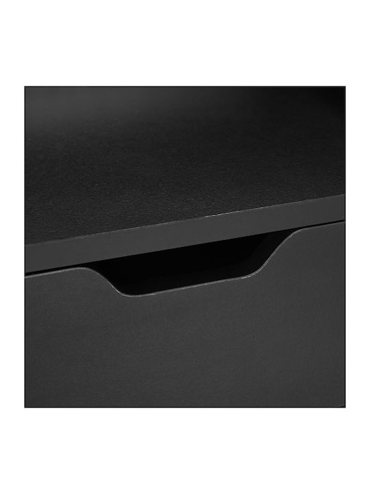 Wooden Black Bedside Tables 2 Pieces 40x30x19.5cm