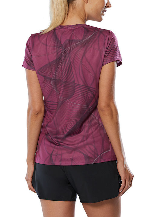 Mizuno Women's Athletic Blouse Short Sleeve Purple