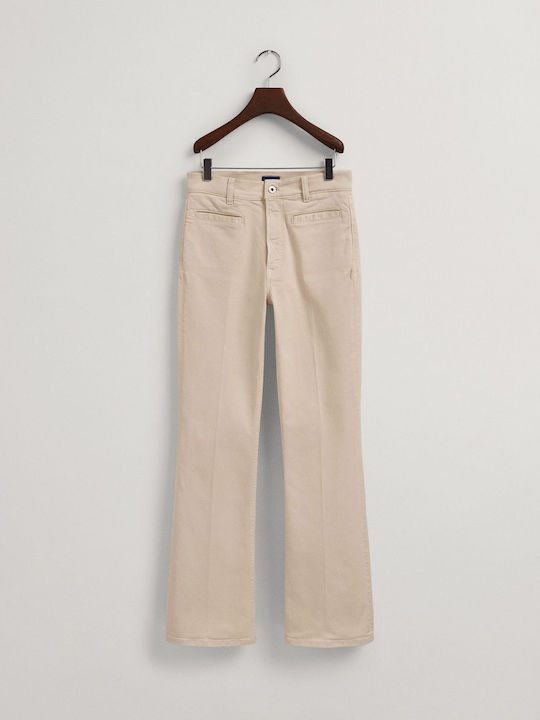 Women's Fabric Trousers Beige