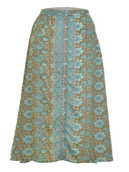 Midi Φούστα Floral Πολύχρωμη