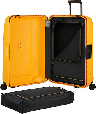 Samsonite Essens Medium Travel Suitcase Hard Yellow with 4 Wheels Height 69cm