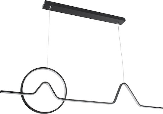 GloboStar Windy Deckenleuchte Schwarz LED mit Verstellbarem Weiß Licht Schiene 120x30x30cm