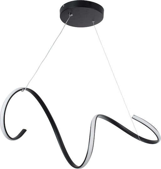 GloboStar Spirale Lustră Negru 25x25x30cm.