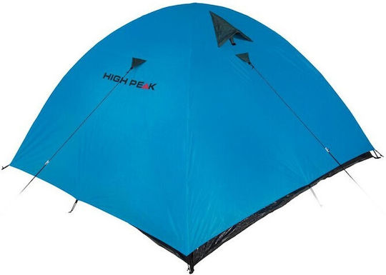 High Peak Kiruna 4 Campingzelt Iglu Blau mit Doppeltuch 3 Jahreszeiten für 4 Personen 240x300x130cm