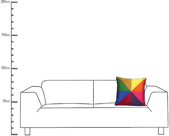 ArteLibre Velvet Multicolour Sofa Cushion 45x45cm