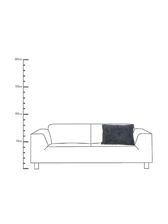 ArteLibre Teddy Sofa Cushion Blue 40x60cm