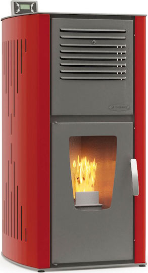 Thermiki 33 Hydro Șemineu pe peleți Radiator 33.11kW Roșu